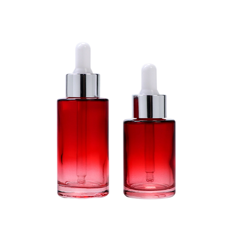30ml 40ml Gradient Red Cosmetic Glass Dropper Bote
